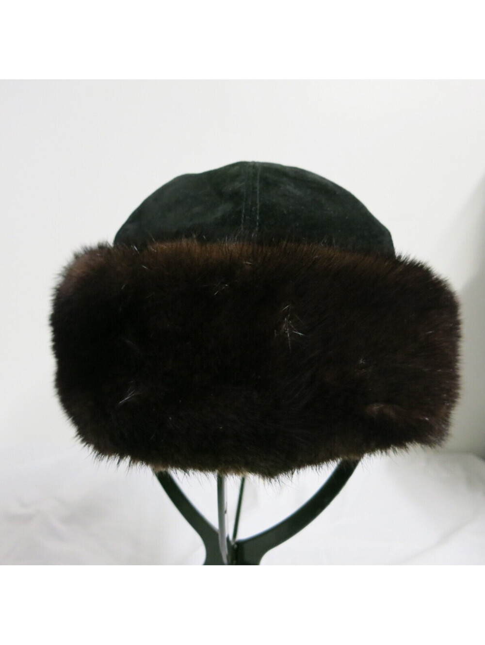 Vintage A BOUTIQUE HAT Kates Canada Womens Mink Fur Pull On Brown